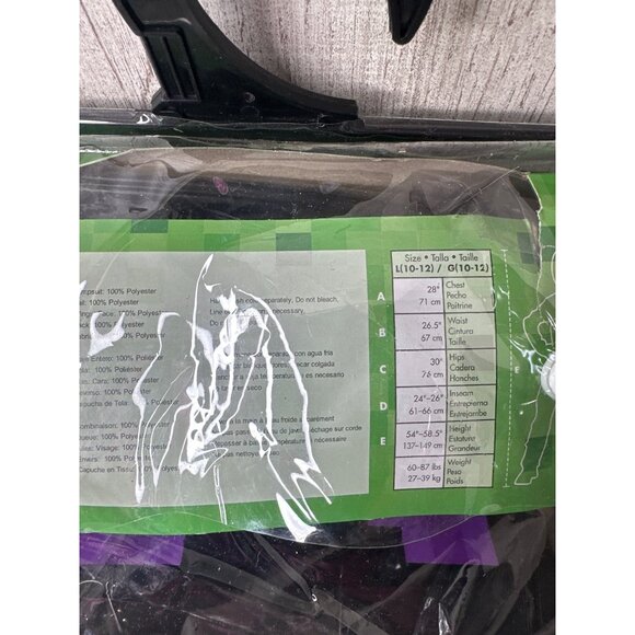 Minecraft Ender Dragon Costume YL 10-12  Jumpsuit Hood Detachable Tail Headpiece - Picture 4 of 5